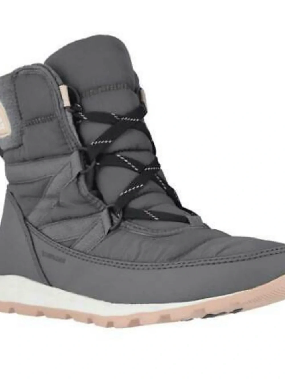 Sorel Gray and Black Lace-Up Insulated Winter Boot